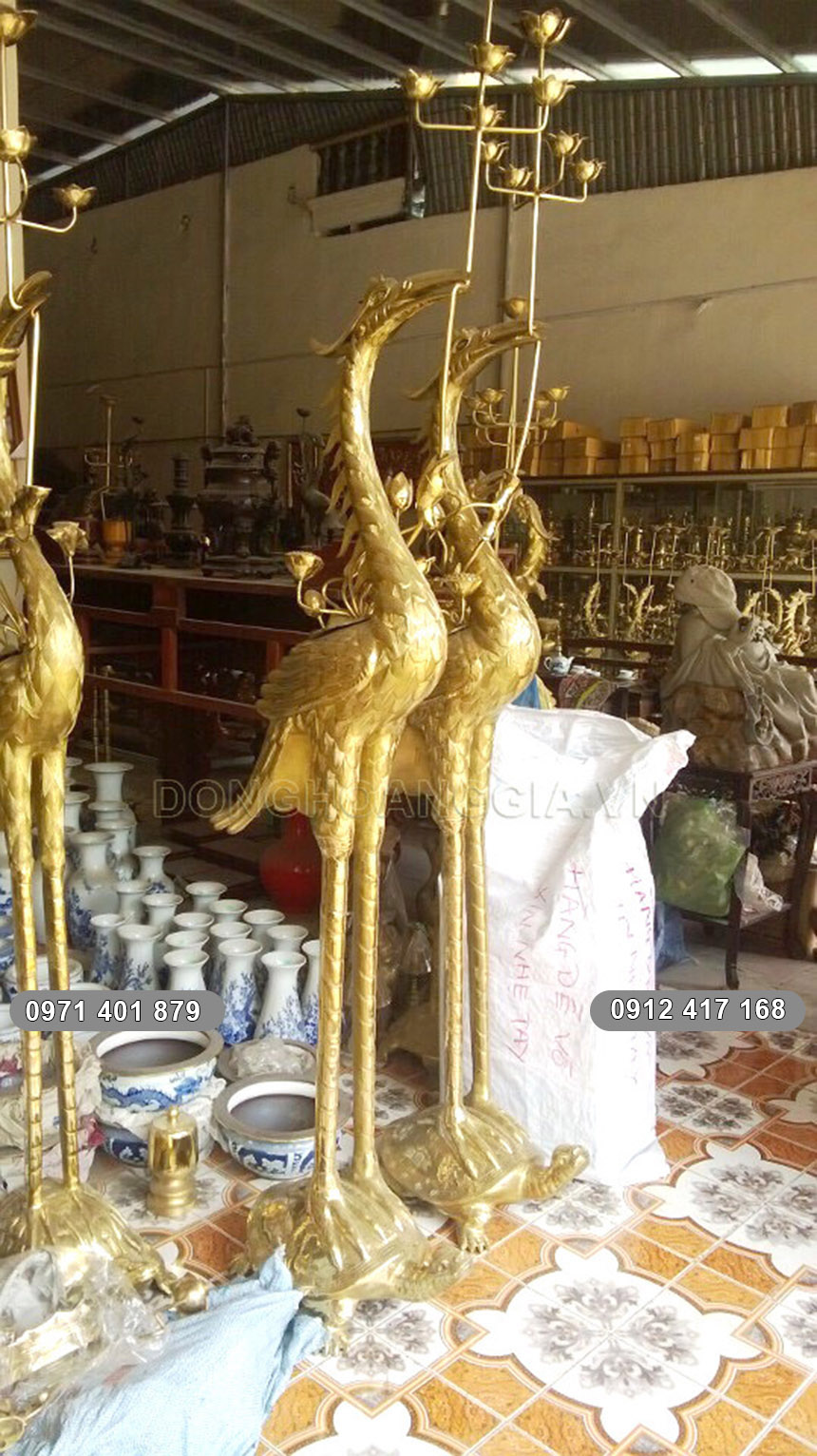 đôi hạc đồng cúng tiến hạc đồng cúng tiến