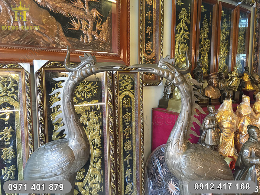 đ&ocirc;i hạc thờ nh&agrave; thờ họ
