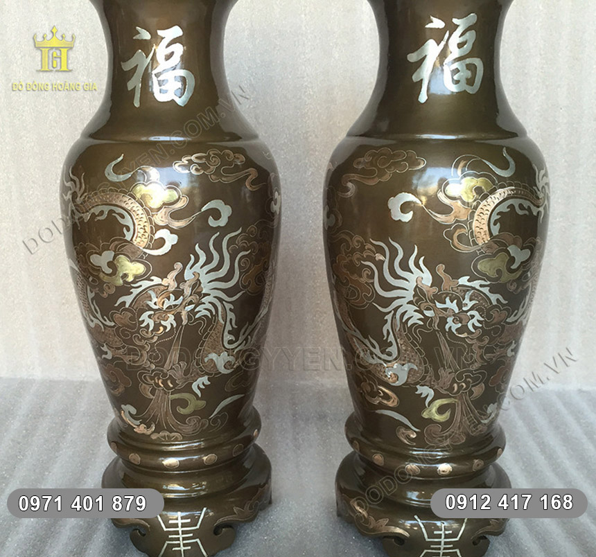 Lọ Hoa Khảm Bạc 3