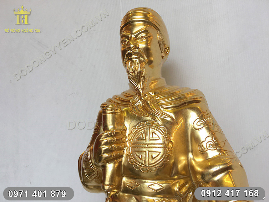Tượng Trần Hưng Đạo Dát Vàng 9999 Tượng Trần Hưng Đạo Dát Vàng 9999