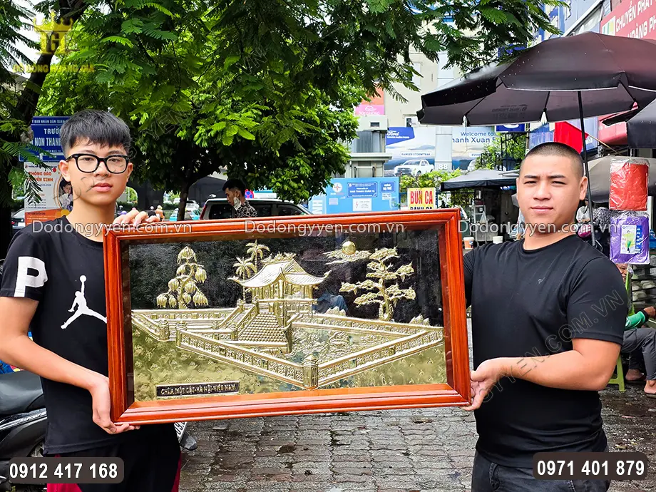 Tranh Chùa Một Cột Treo Tường Hàng Tinh Xảo