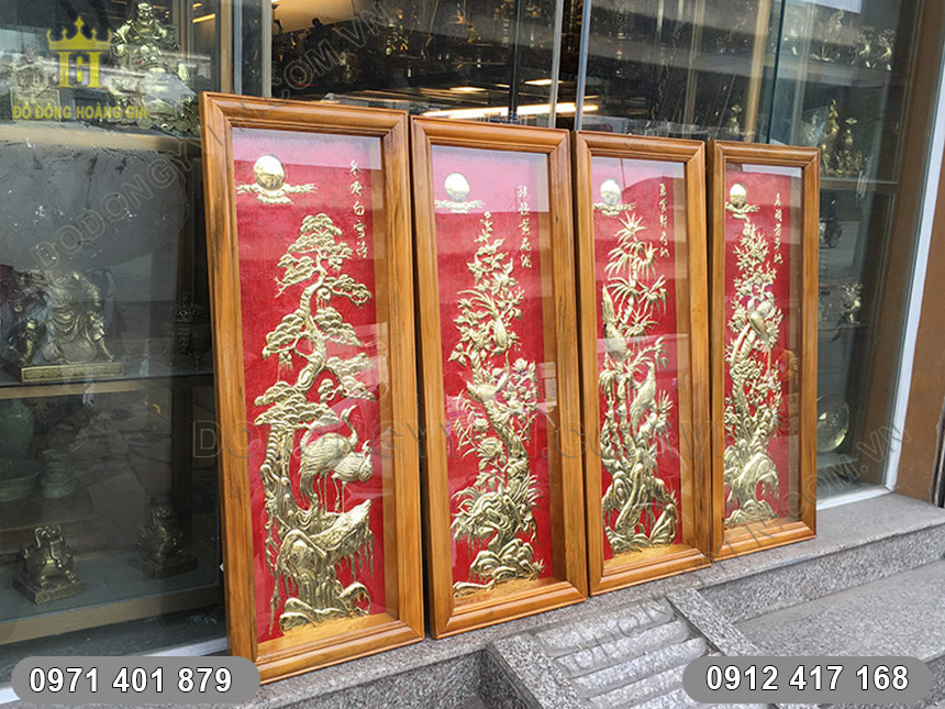 Tranh Đồng Tứ Qu&yacute; 1m 1