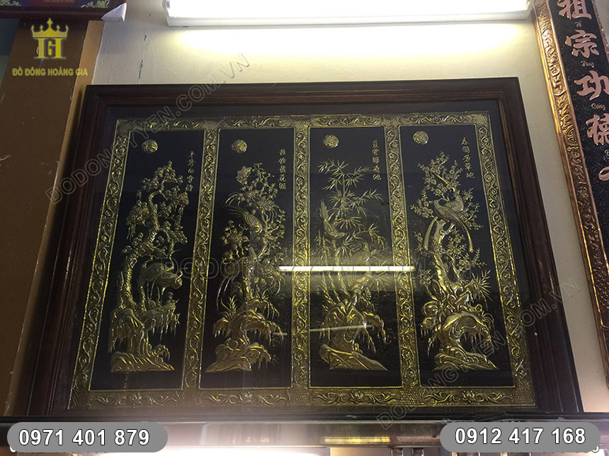 tranh tứ qu&yacute; liền dải