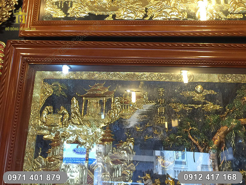 tranh vinh quy b&aacute;i tổ sơn m&agrave;u