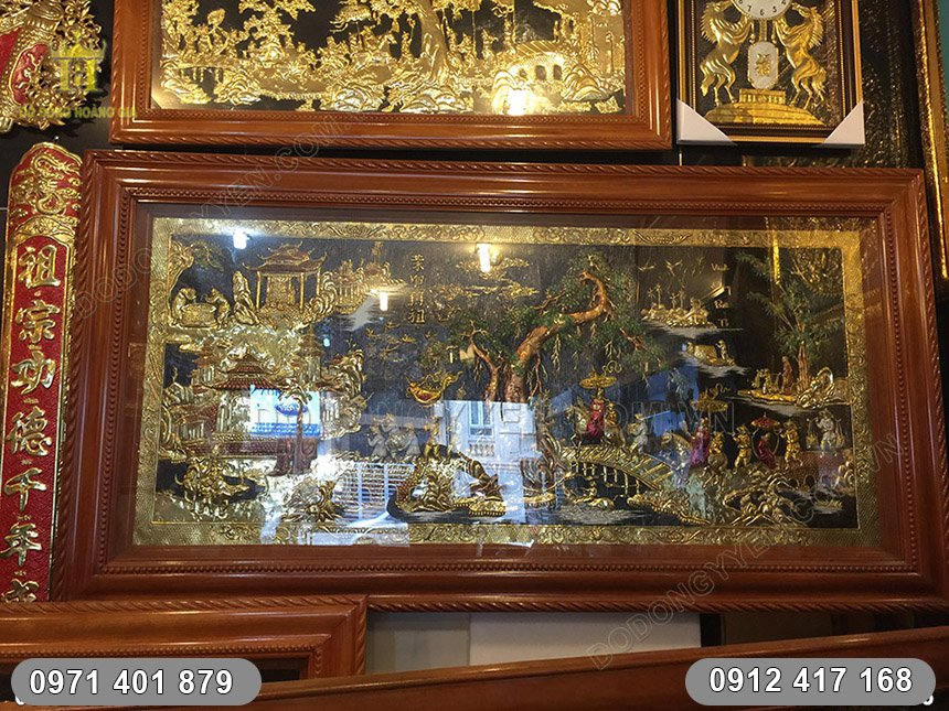 tranh vinh quy b&aacute;i tổ sơn m&agrave;u