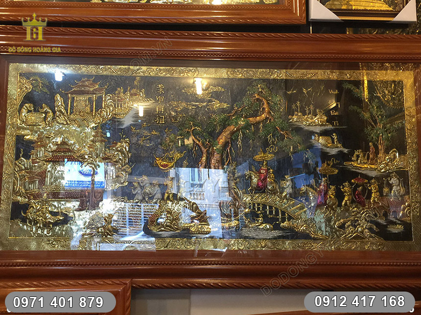 tranh vinh quy b&aacute;i tổ sơn m&agrave;u