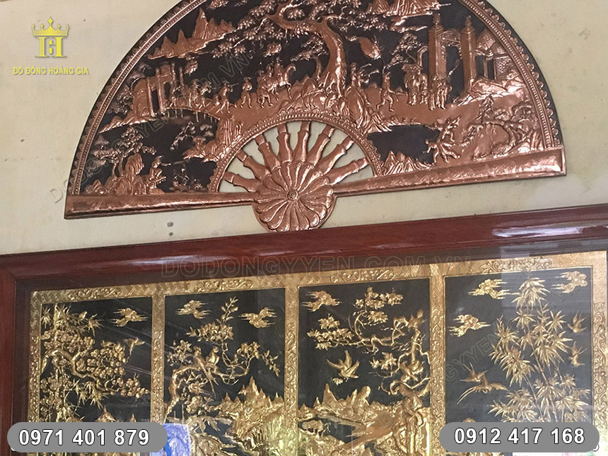 tranh quạt đồng