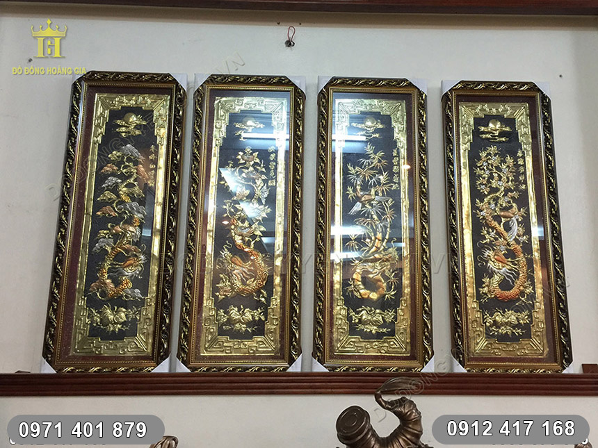 tranh tứ quý hóa rồng 1m tranh tứ quý hóa rồng 1m