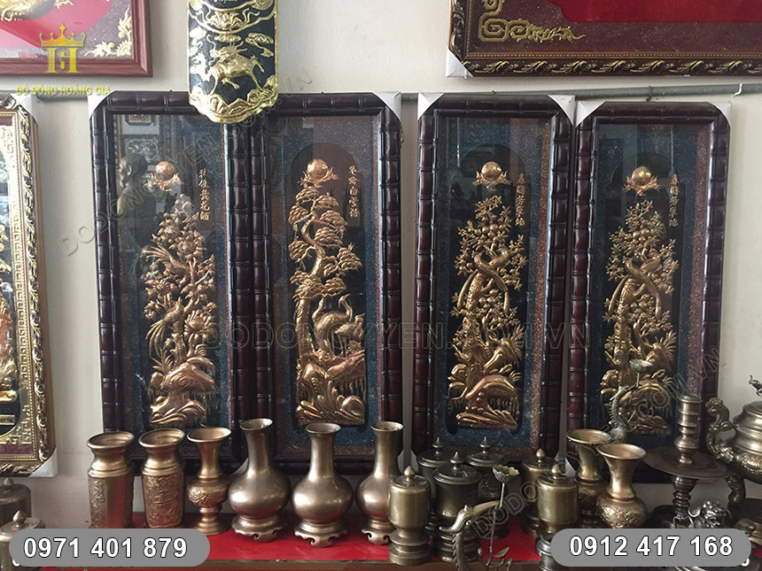 tranh tứ qu&yacute; khung đốt tr&uacute;c