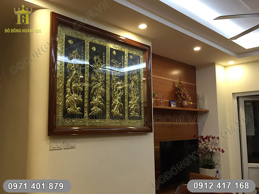 Tranh Tứ Quý tấm liền 4