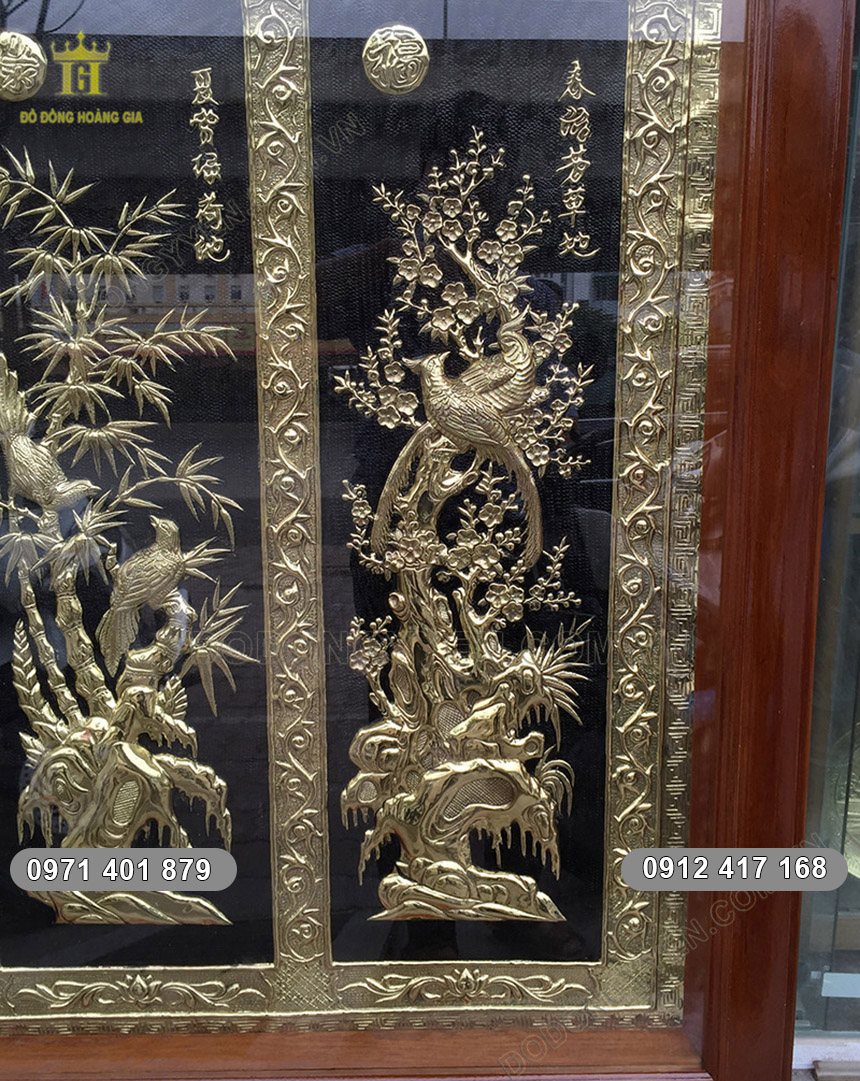 Tranh Tứ Quý tấm liền 5