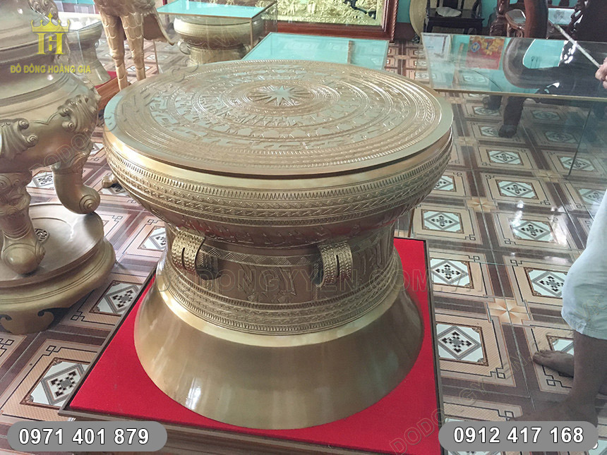 Trống Đồng Đ&ocirc;ng Sơn Đ&uacute;c đường k&iacute;nh 81cm