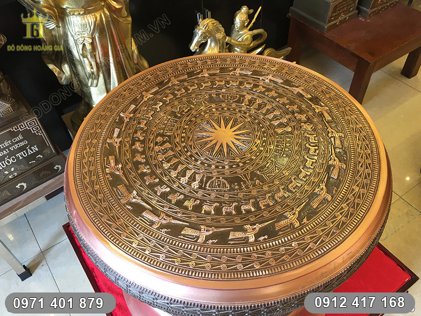 Trống Đồng Đ&uacute;c đường k&iacute;nh 50cm