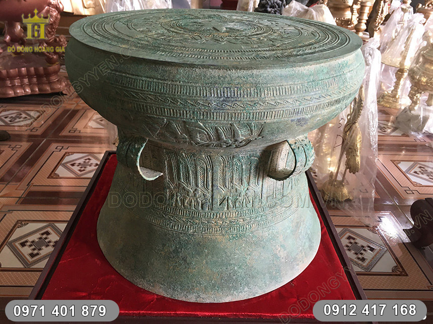 Trống Đồng Màu Rêu Xanh Giả Cổ Trống Đồng Màu Rêu Xanh Giả Cổ