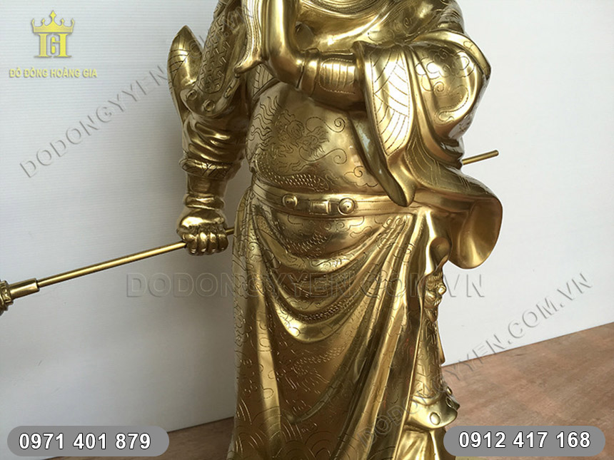 tượng quan v&acirc;n trường bằng đồng 7