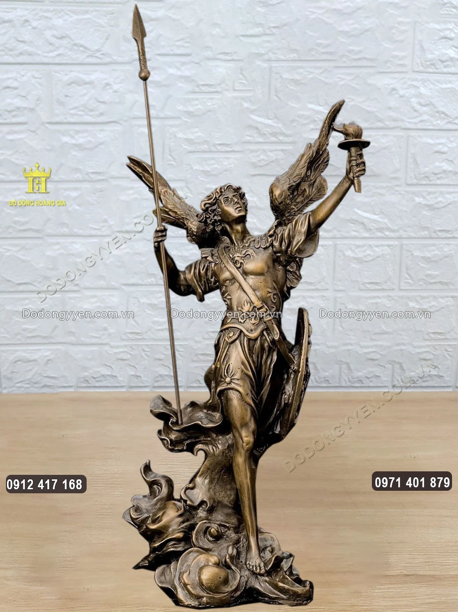 Tượng C&ocirc;ng Gi&aacute;o Tổng L&atilde;nh Thi&ecirc;n Thần Micae Cao 35Cm
