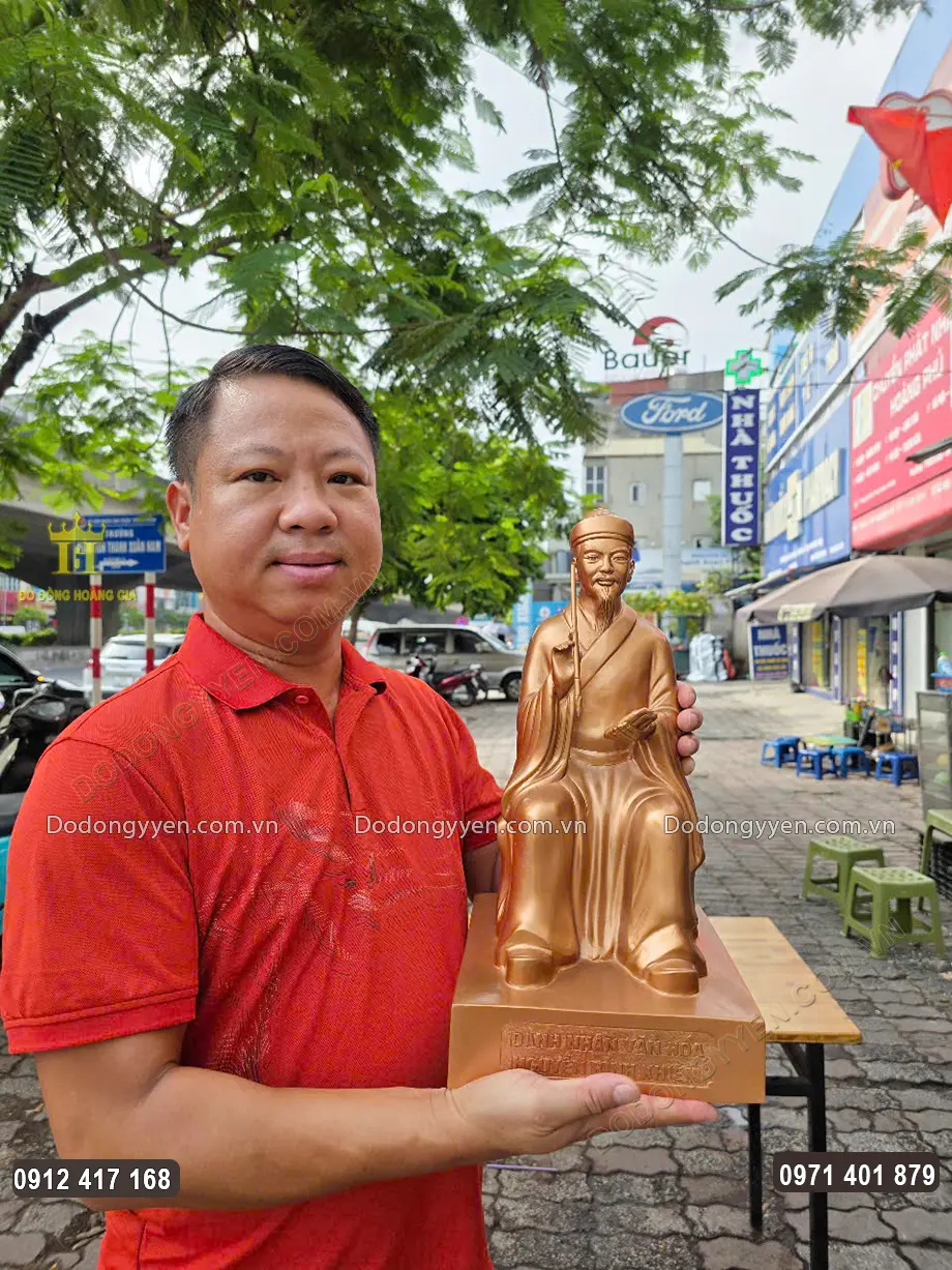 Tượng Đồng Nguyễn Bỉnh Khi&ecirc;m Cao 42Cm