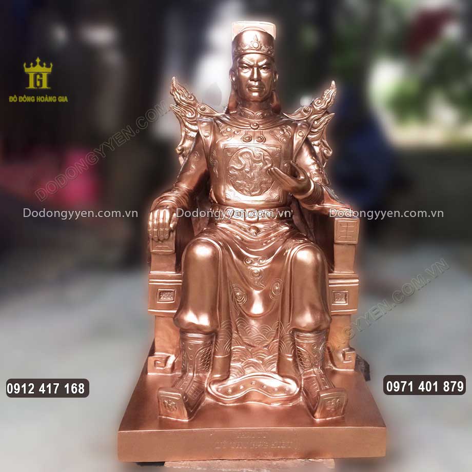 Tượng L&yacute; Thường Kiệt Bằng Đồng Đỏ 1M2